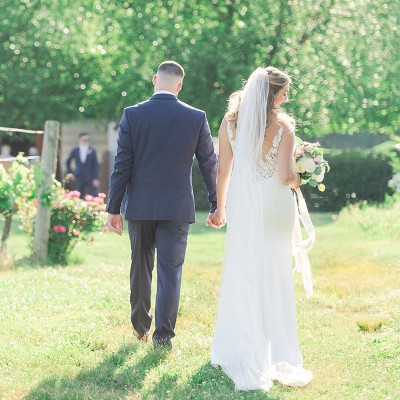 An Intimate Wedding at Saltwater Farm Vineyard:
Caty & Pat are Married!